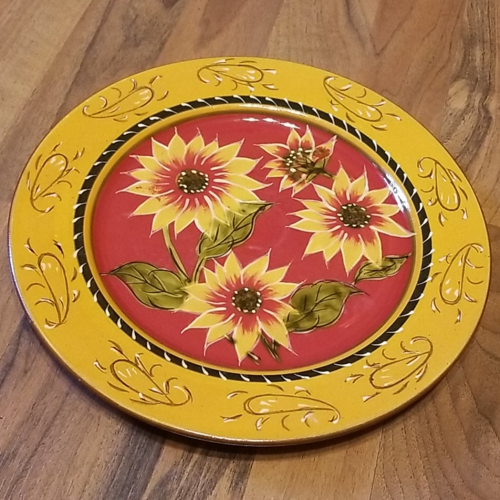 Pier 1 Imports Sunflowers Dinner Plate